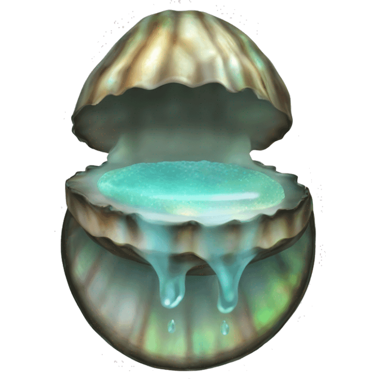 Abalone with a face and body crying emoji