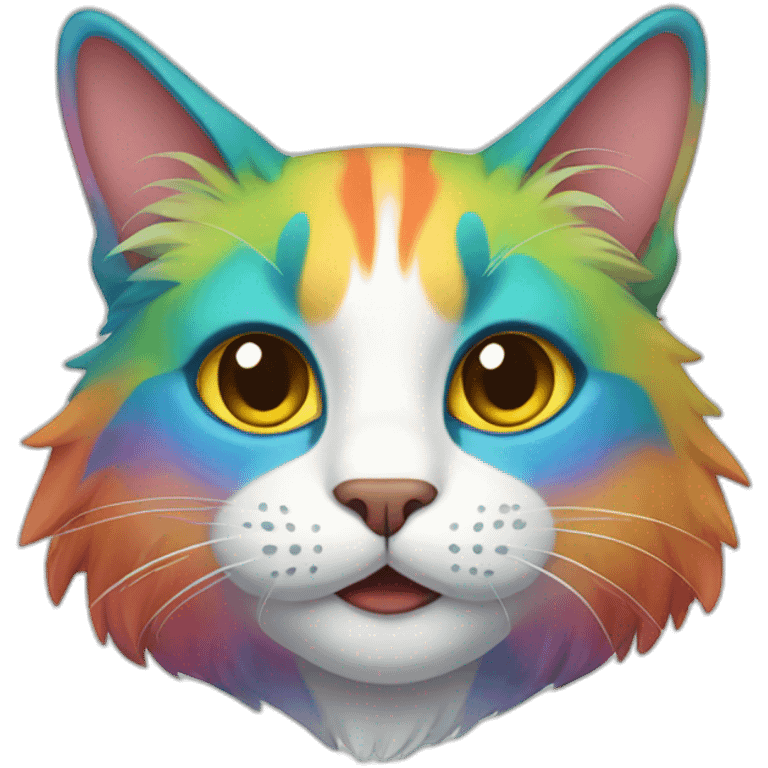 multicolor cat emoji