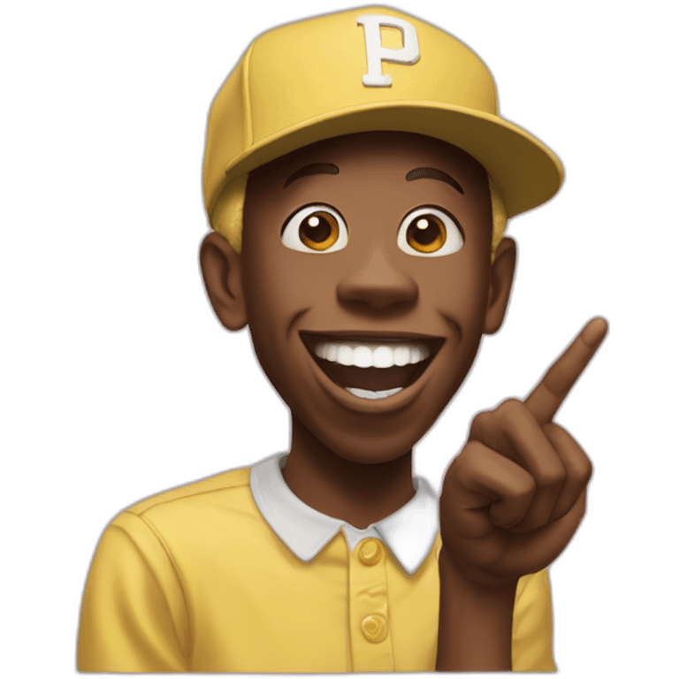 tyler the creator laughing pointing finger emoji