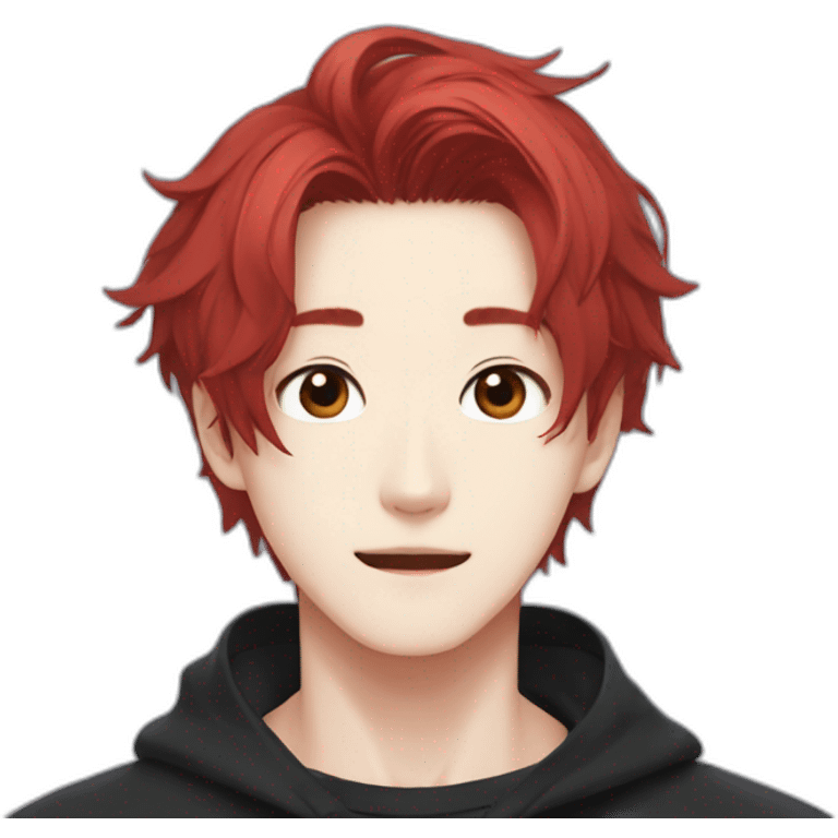 Stray Kids Hyunjin red hair emoji