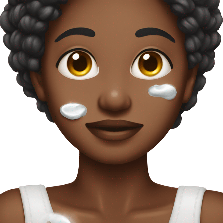 Black doing skin care emoji