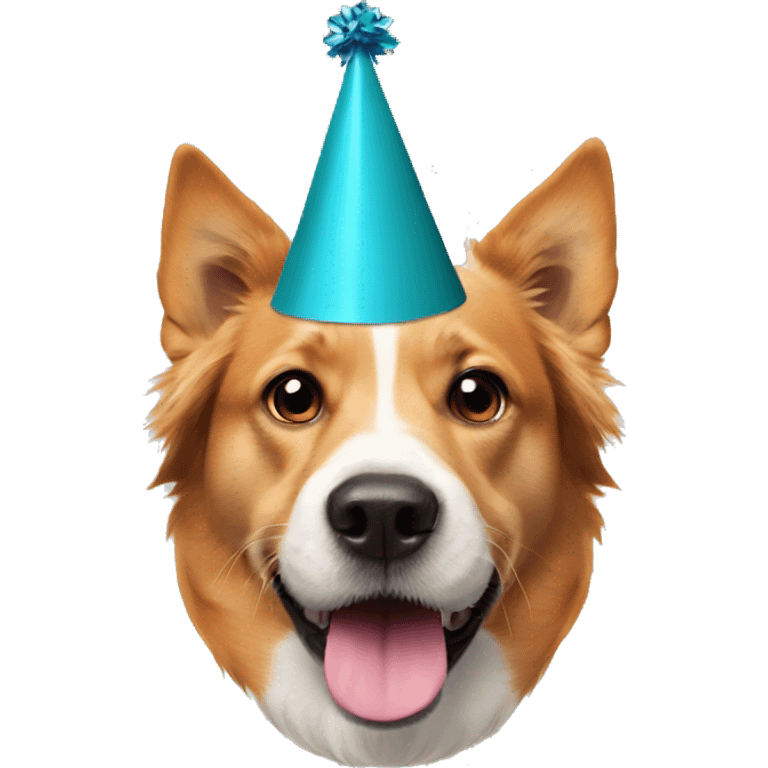 Dog with party hat  emoji