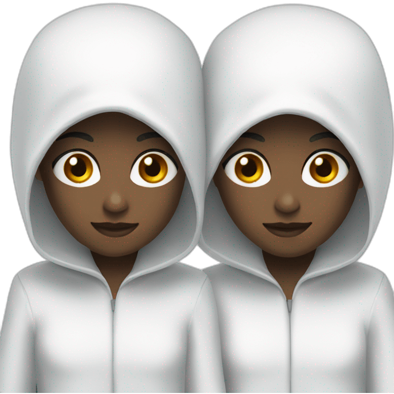 twins in ghost costume emoji