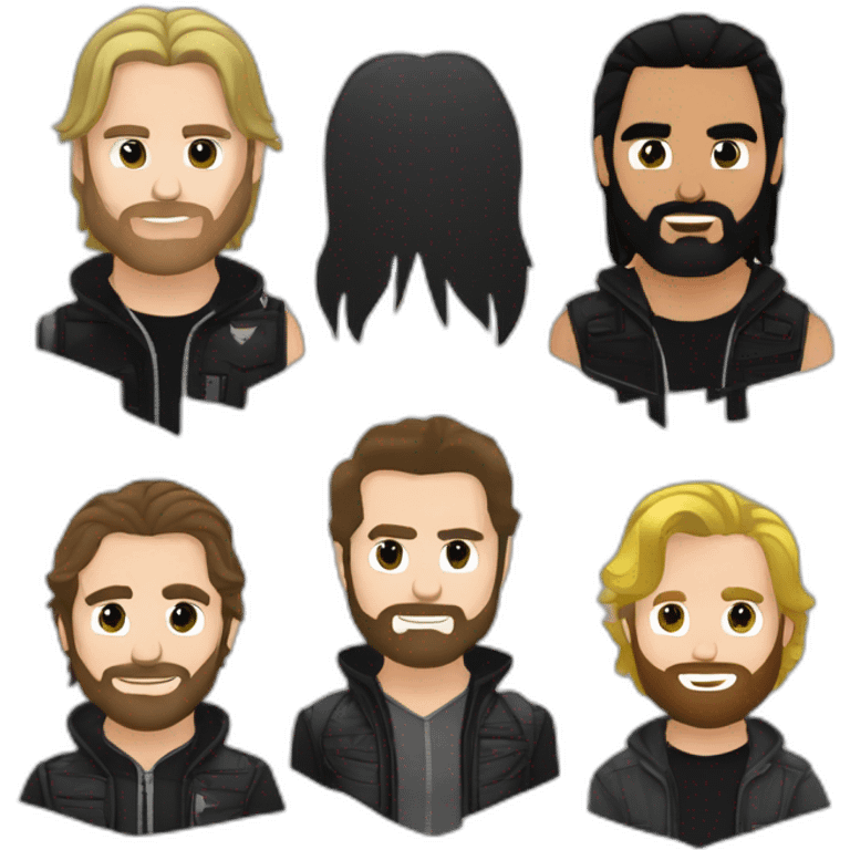 Seth Rollins et Dean Ambrose et romain reigns emoji