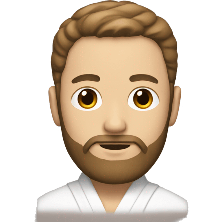 White man with a brown beard and Japanese robes emoji