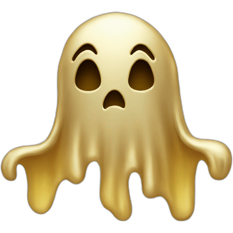 gold halloween ghost emoji