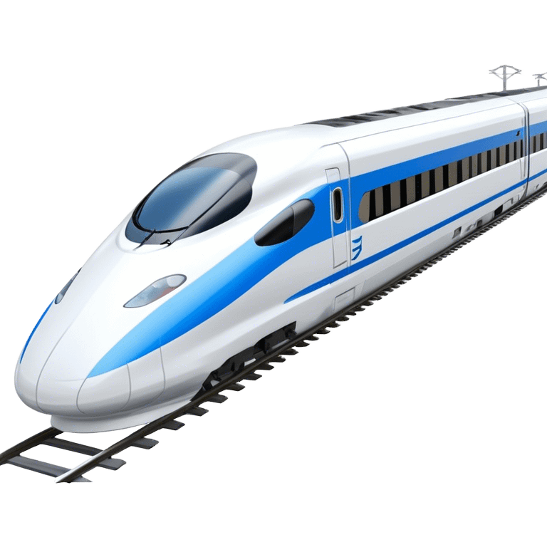 High-Speed Train (Shinkansen) - JR East (Model Year: 2021) (Iconic colour: White with blue) emoji