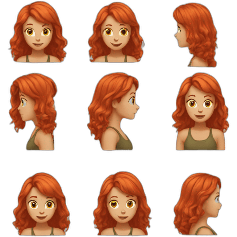 red hair memes emoji