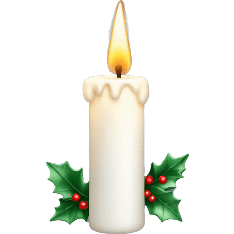 Christmas white  candle emoji