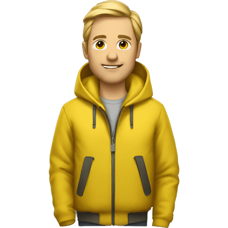 Man in yellow jacket emoji