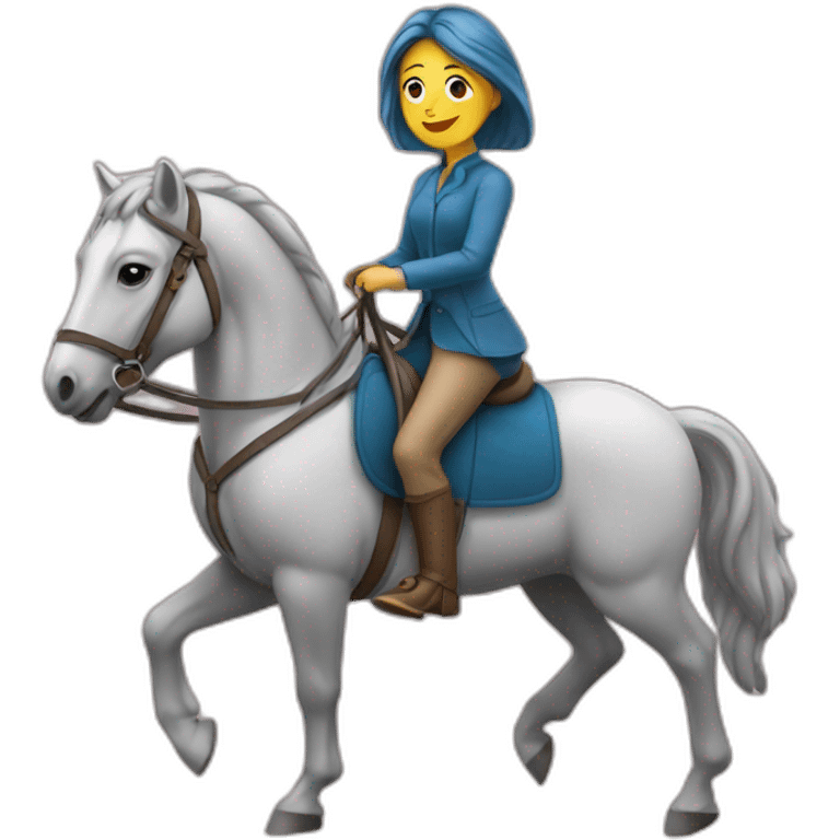 Maman sur un cheval emoji