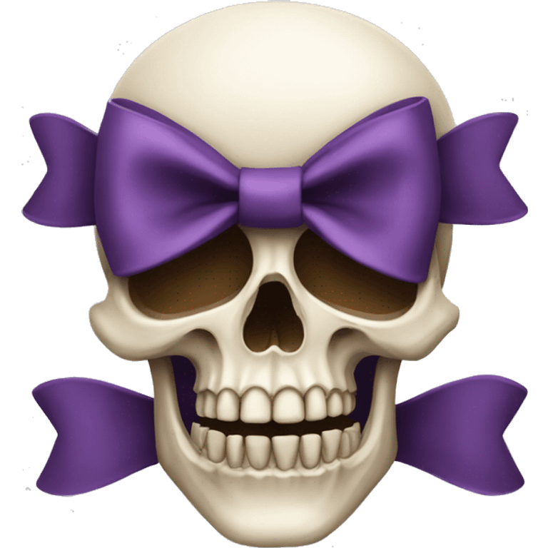 Skull with a bow  emoji