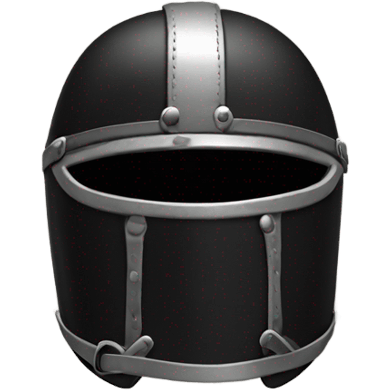 black leather helmet emoji