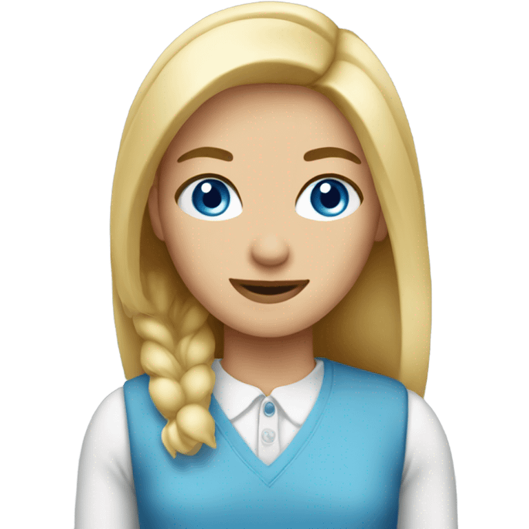 blonde, blue-eyed retail clerk emoji