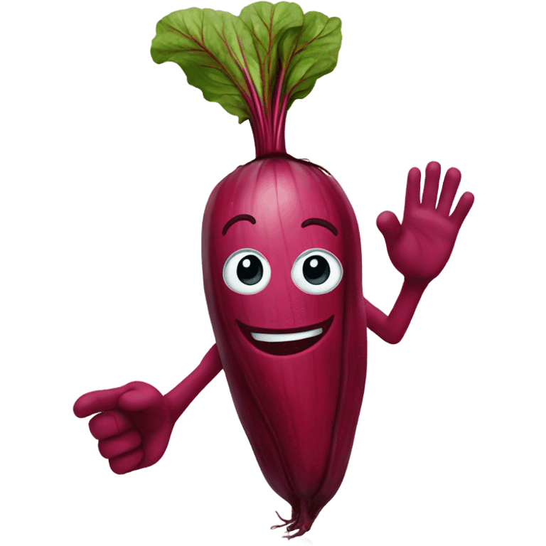 happy beetroot high five emoji