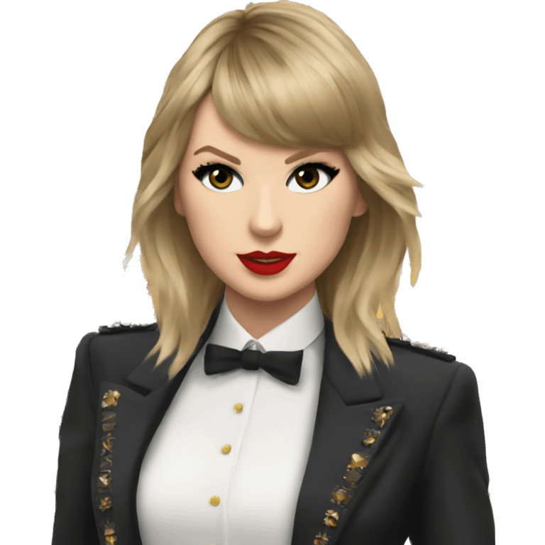 Taylor swift with reputation suit emoji