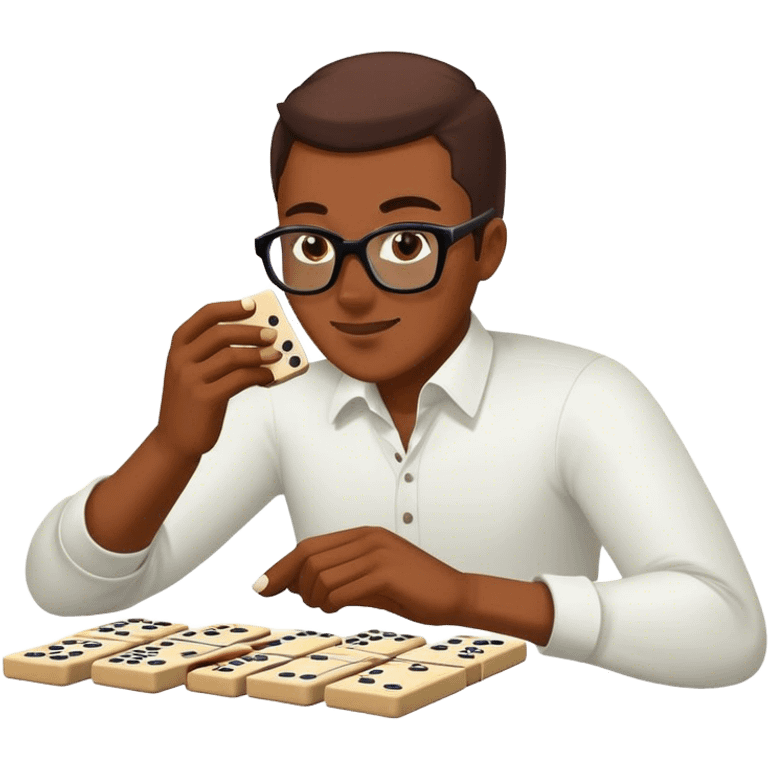 Playing dominoes emoji