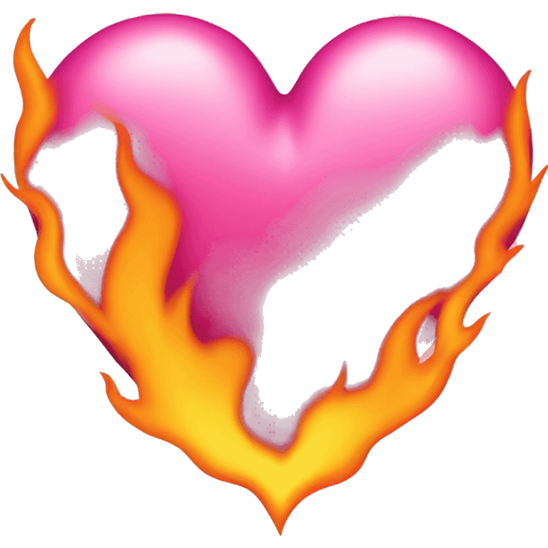 pink heart on fire emoji