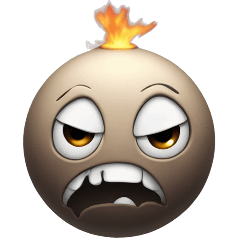 Cute angry bomb emoji