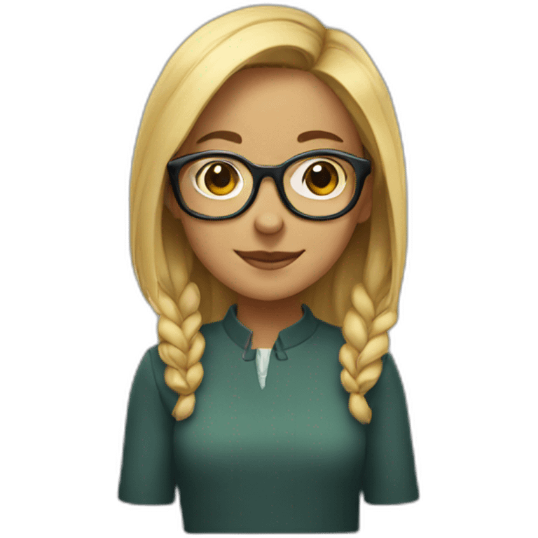 Girl with glasses that is making a flip emoji