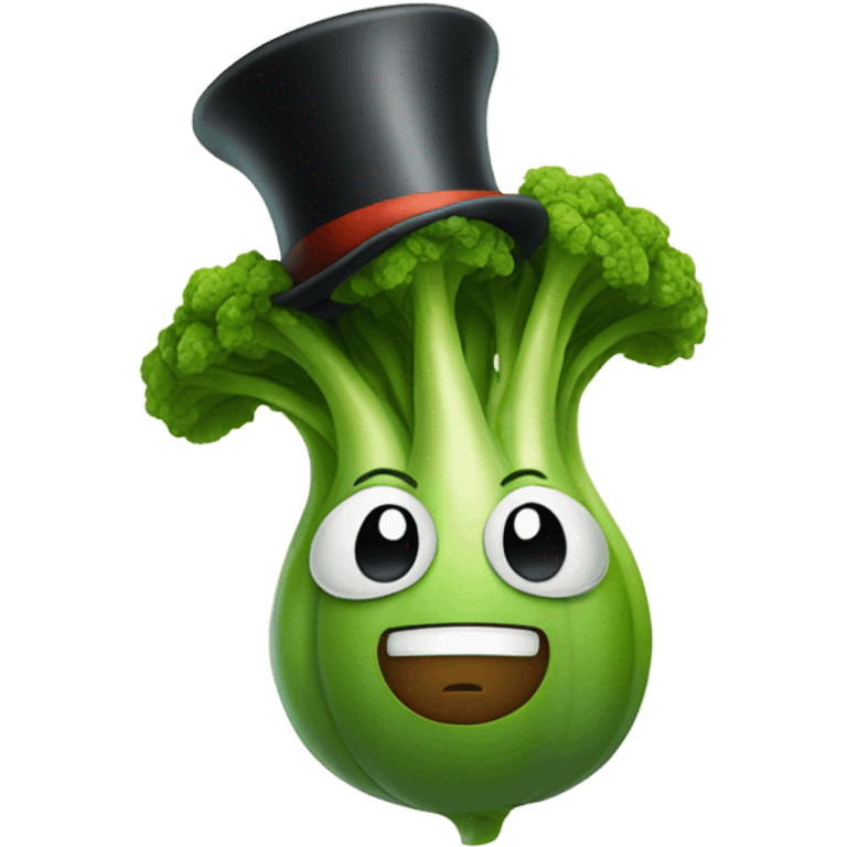 Vegetable with a top hat  emoji