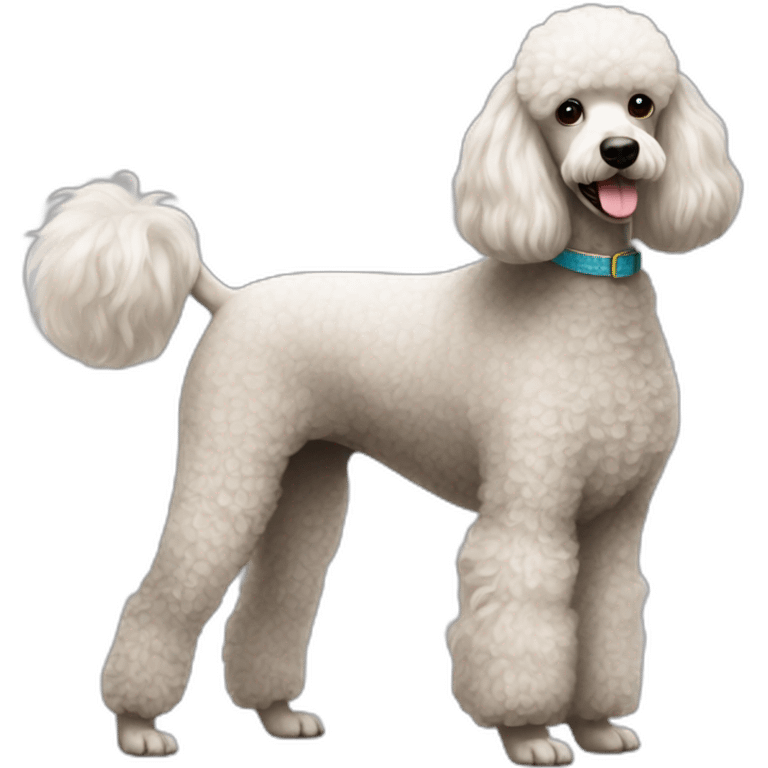 Dog Standart Poodle full body emoji