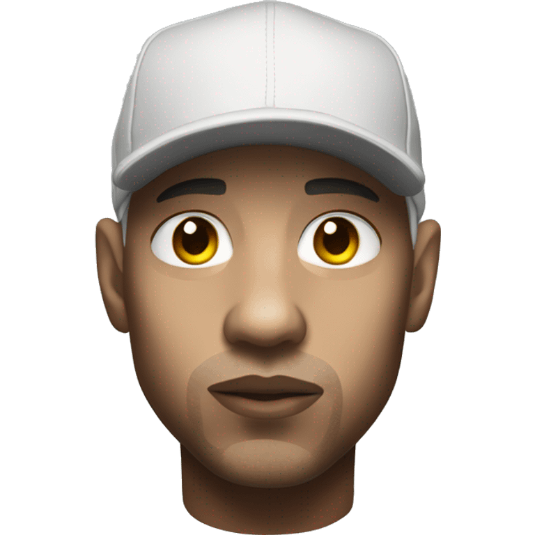 
rapper eminem with realistic shadow and glow skin details,  emoji