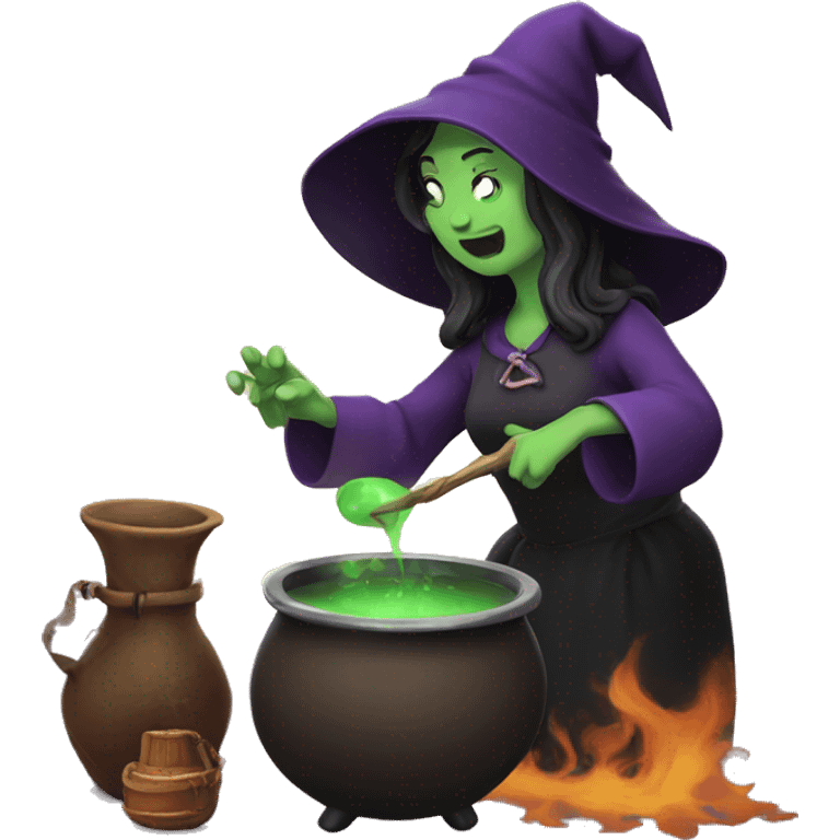 witch brewing a potion emoji