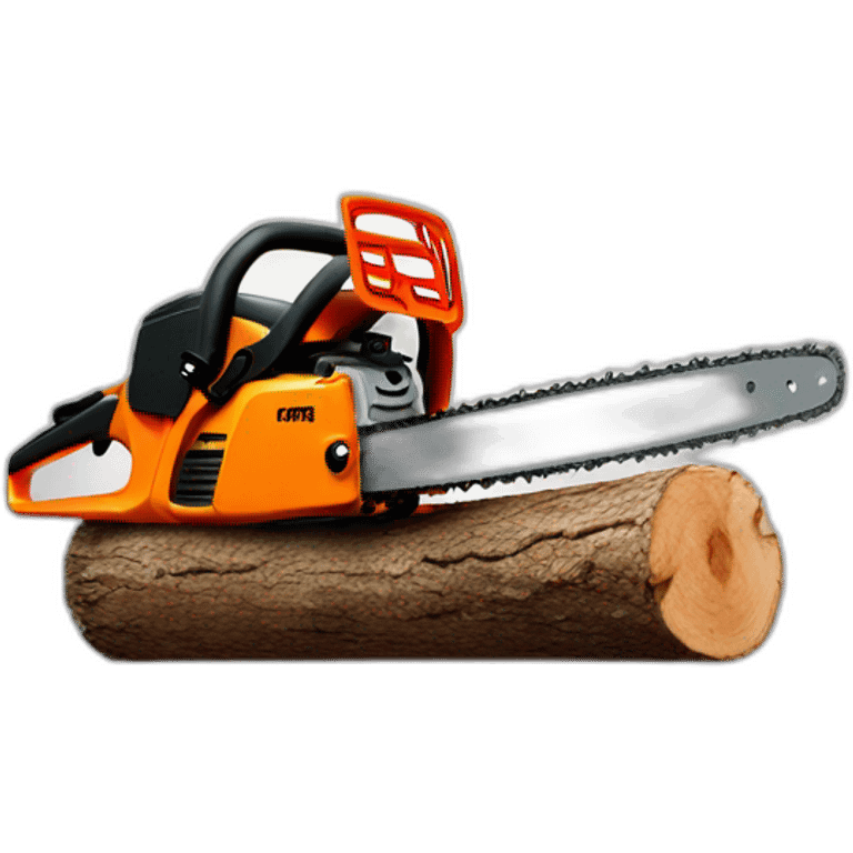 chain saw cuttin wood emoji