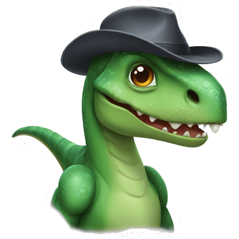 Dinosaur in hat emoji