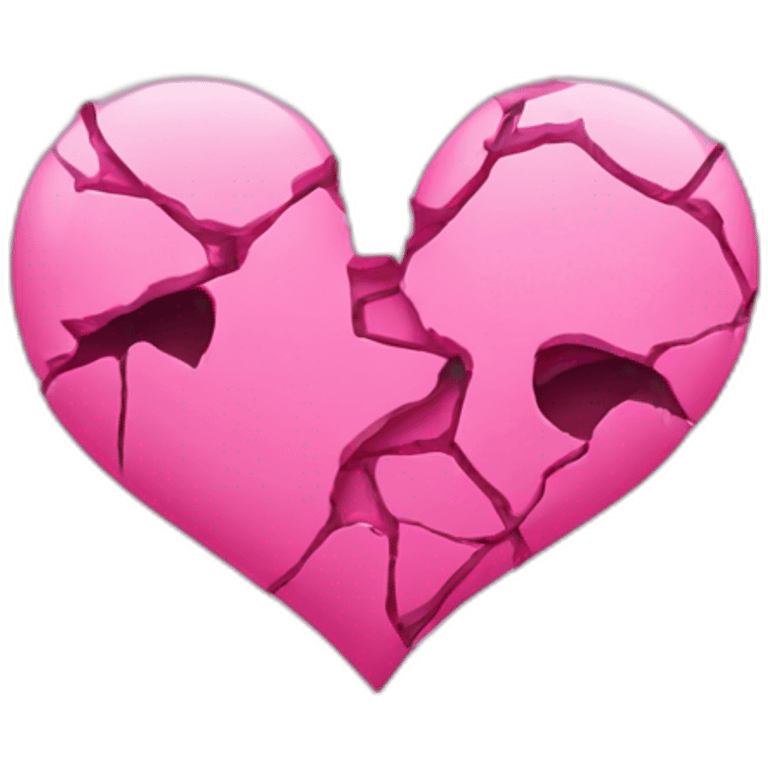 Broken pink heart emoji