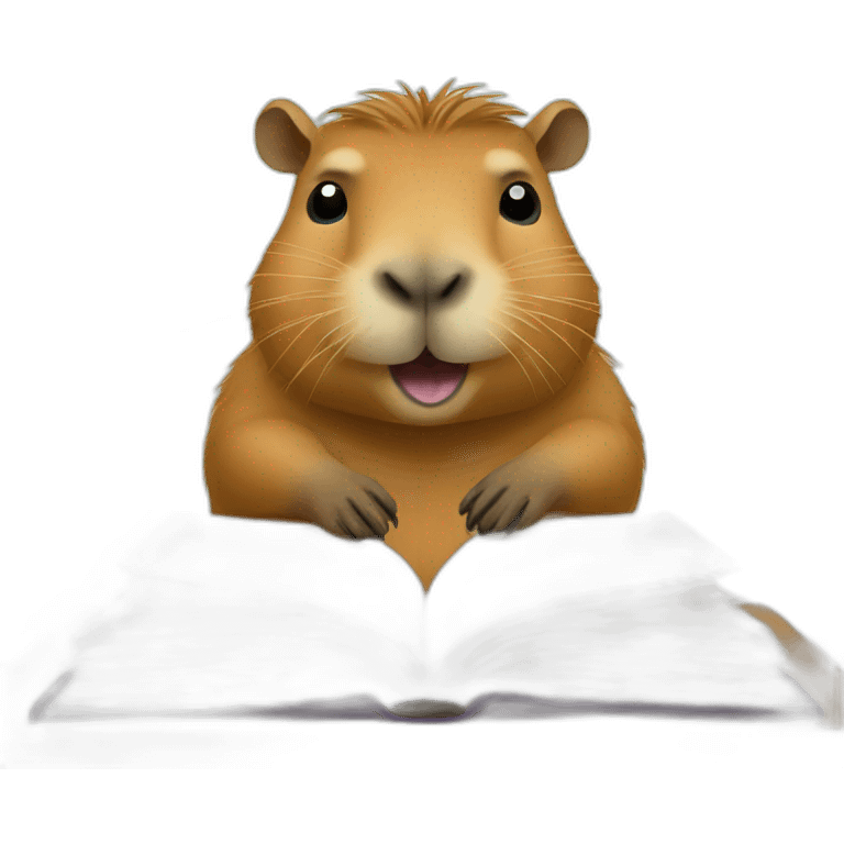 capybara reading emoji