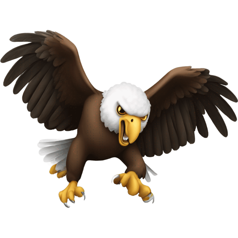 An eagle going after a ram emoji