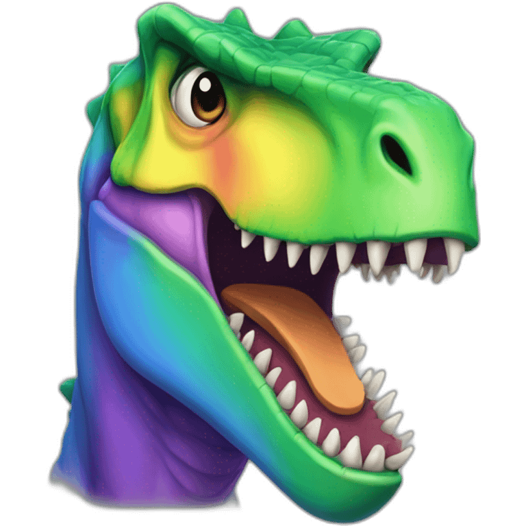 unicon-tyrannosaurus-rainbow emoji