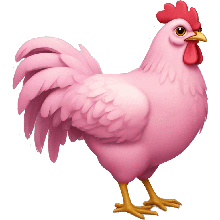 Pink chicken emoji