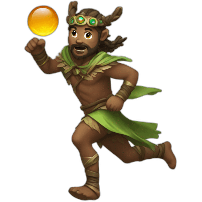 digital druid running emoji