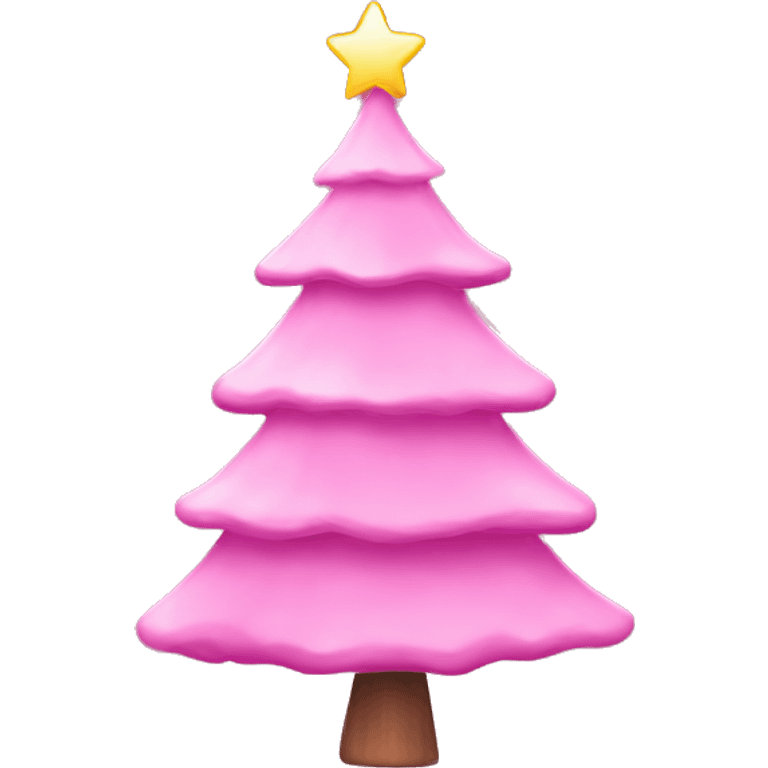 Pink Christmas tree emoji