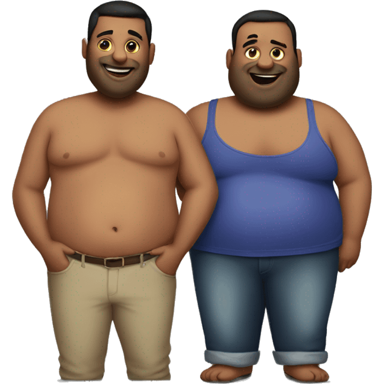 big belly gay couple emoji