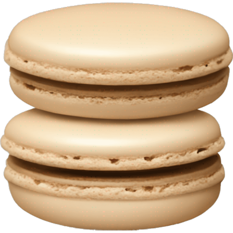 Beige macaron emoji