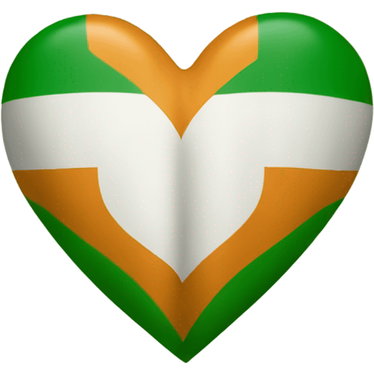 Irish flag into a heart emoji