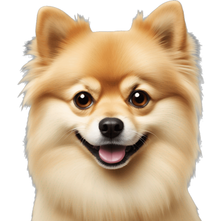 Pomeranian on drugs ￼ emoji