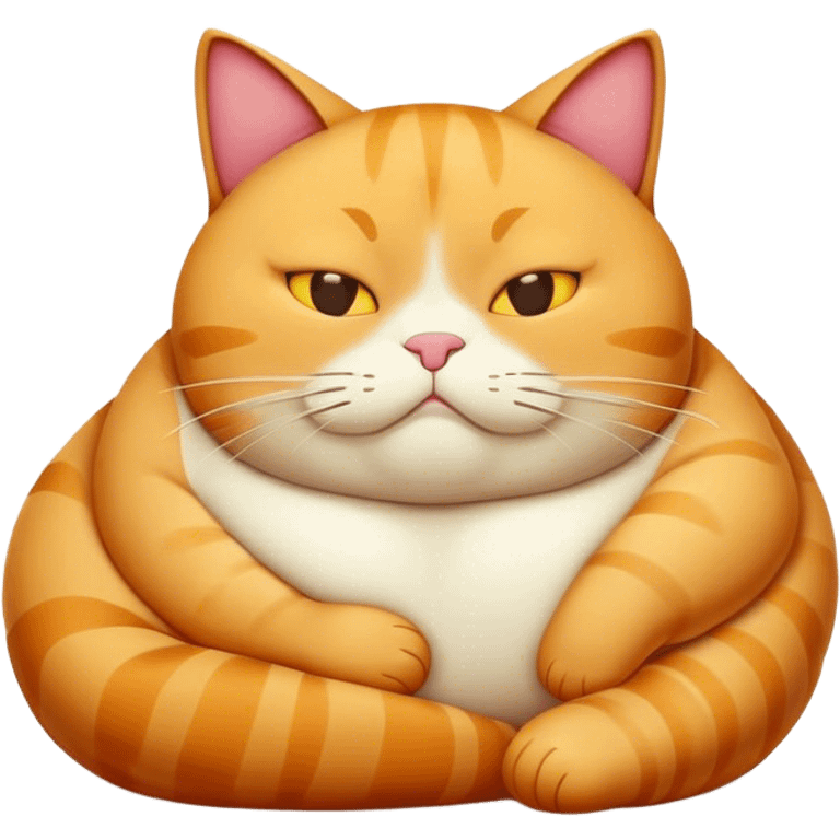 Lazy fat cat emoji