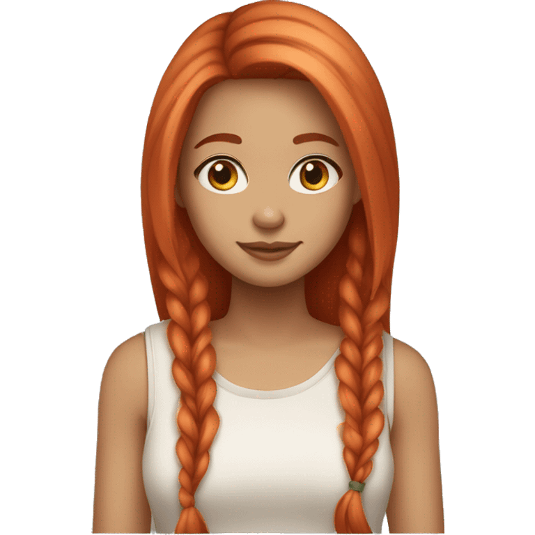 YOUNG LADY, LIGHT SKIN TONE,LARGE RED HAIR, STRAIGHT HAIR emoji