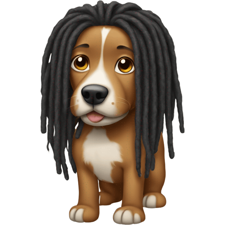 A dog with dreads emoji