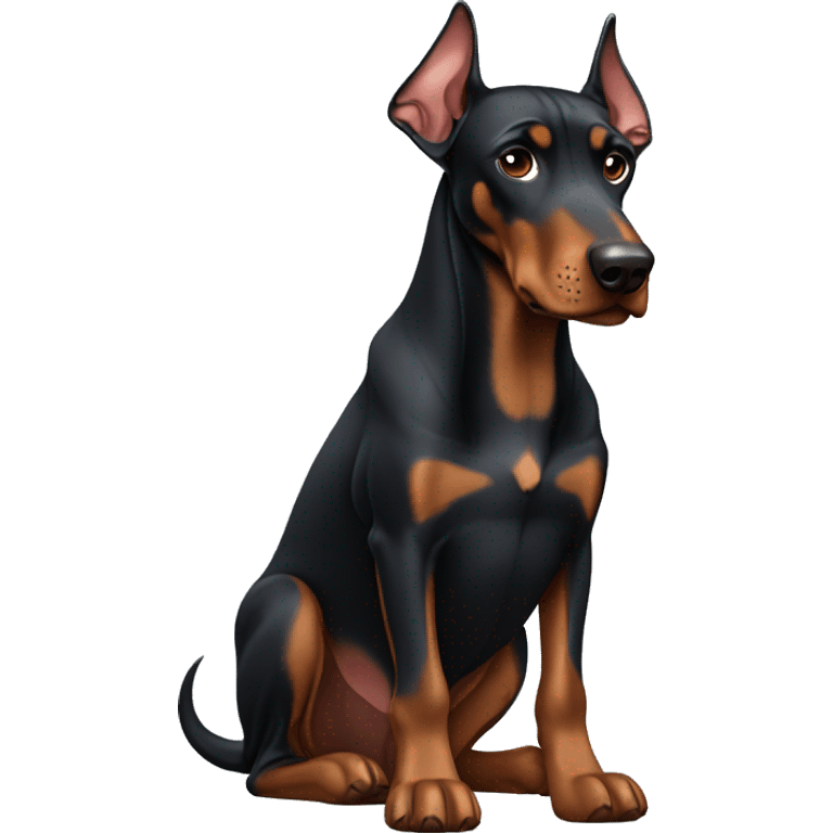 Doberman sitting full body emoji