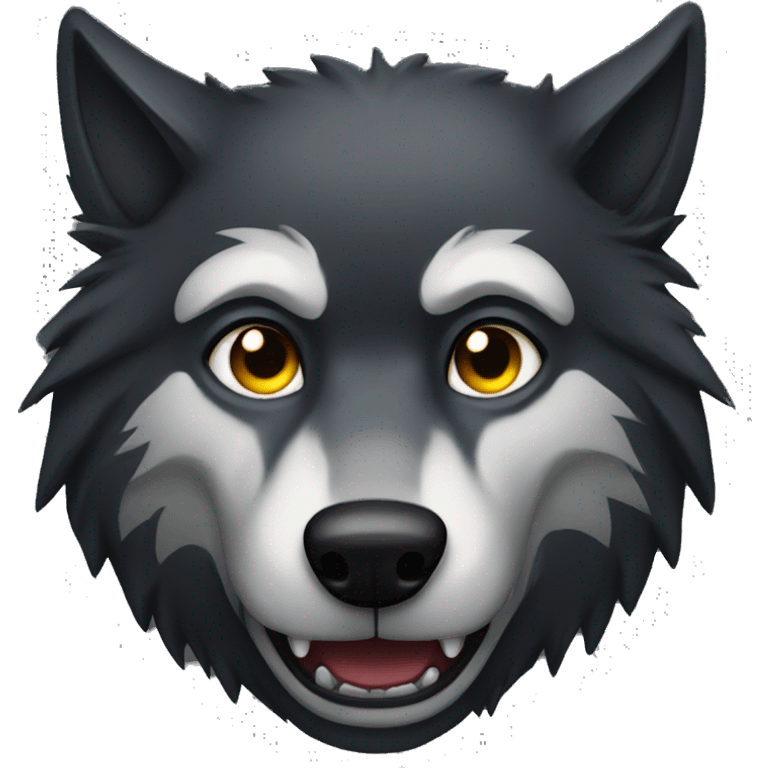 Dark wolf emoji