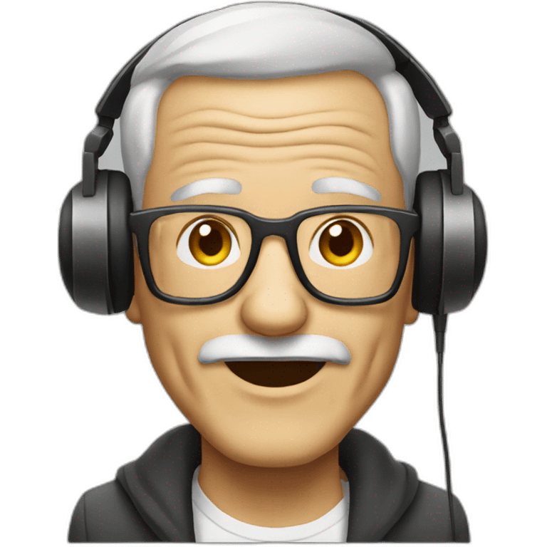 old man dj emoji