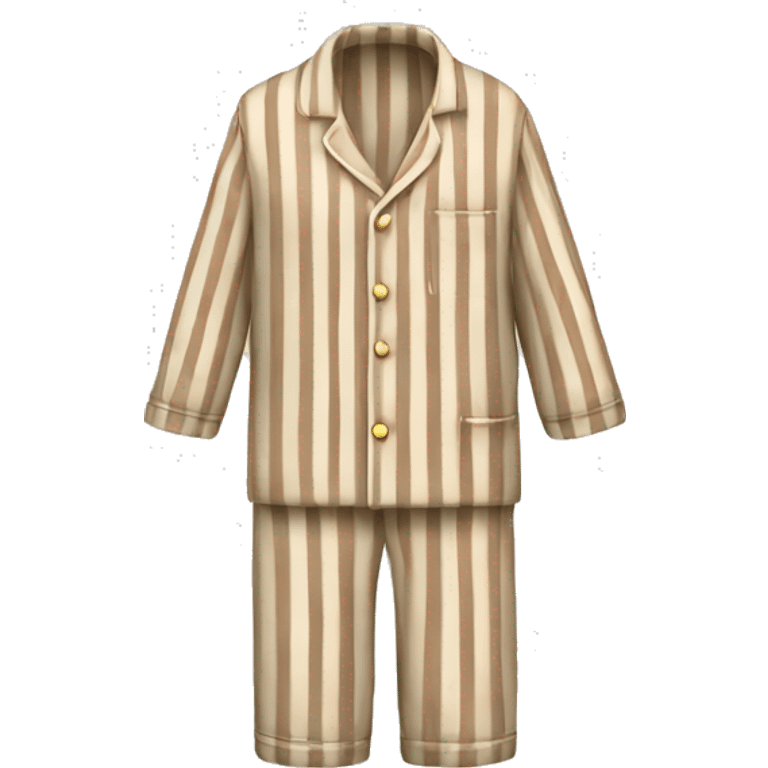 Striped pyjama Beige  emoji