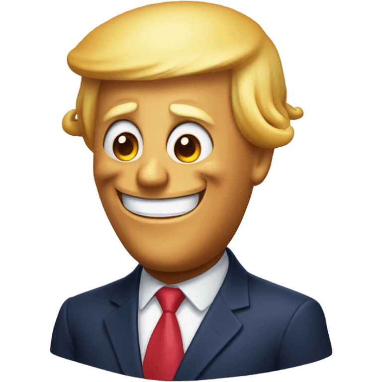 Donald trump as a happy octopus emoji