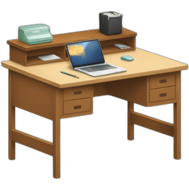 Students desk emoji